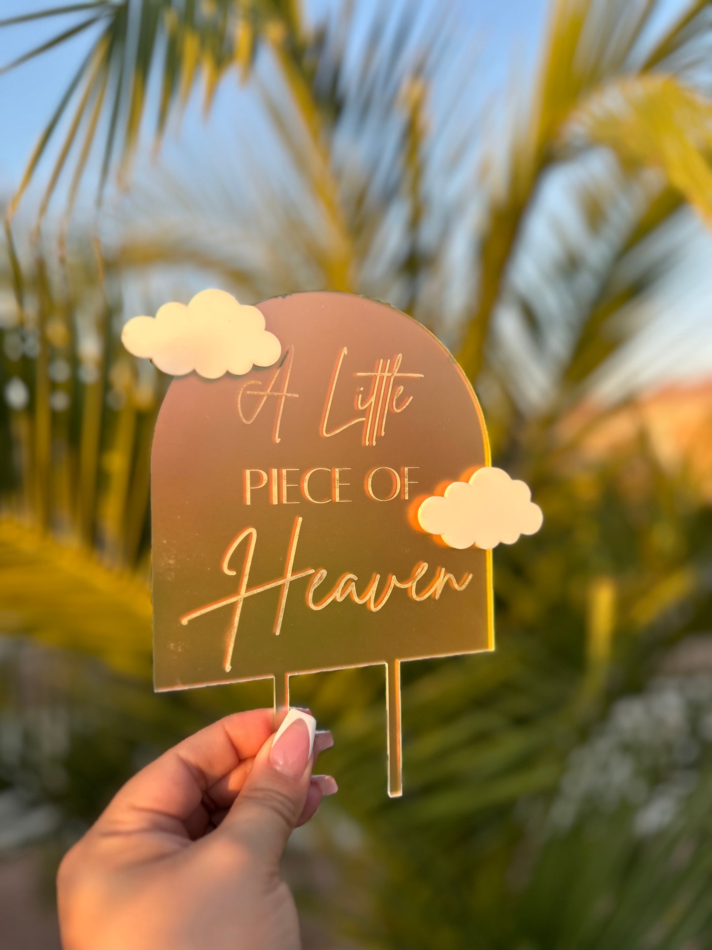 A LITTLE PIECE OF HEAVEN CAKE TOPPER