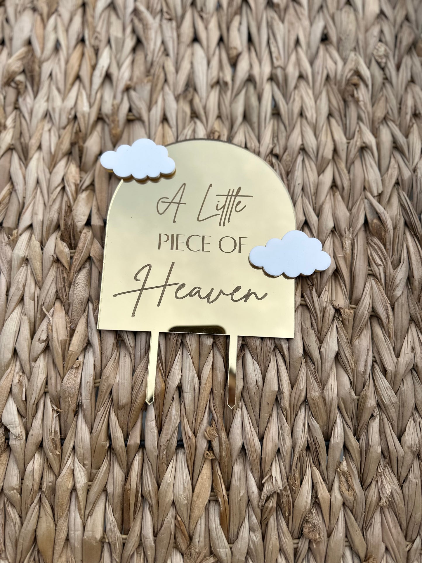 A LITTLE PIECE OF HEAVEN CAKE TOPPER