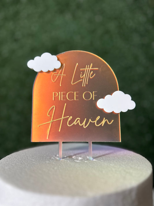 A LITTLE PIECE OF HEAVEN CAKE TOPPER