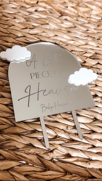 A LITTLE PIECE OF HEAVEN CAKE TOPPER