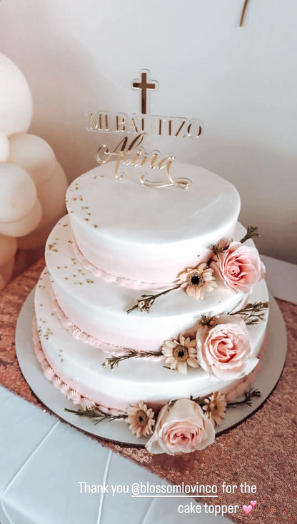 Mi Bautizo Cake Topper | My Baptism Cake Topper | Religious Cake Topper