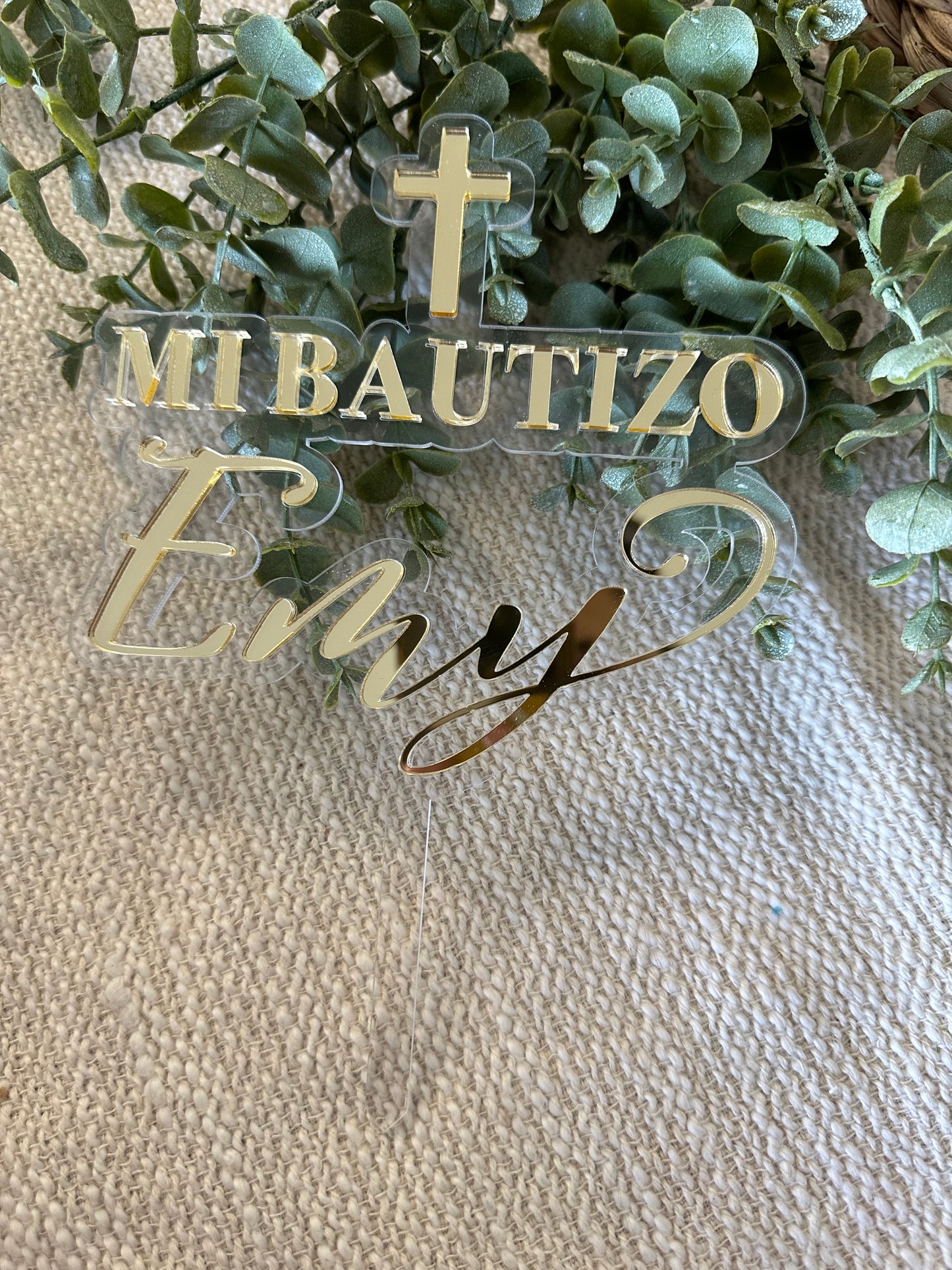 Mi Bautizo Cake Topper | My Baptism Cake Topper | Religious Cake Topper
