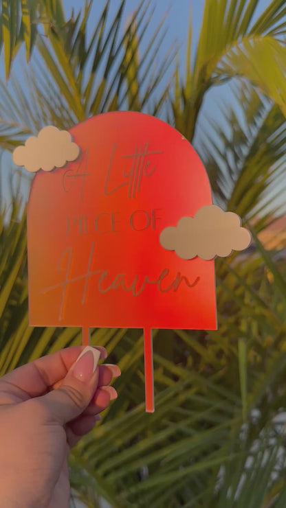 A LITTLE PIECE OF HEAVEN CAKE TOPPER
