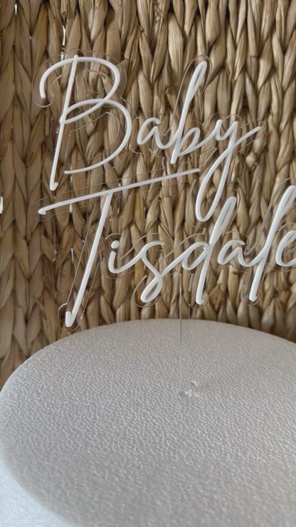 Personalized Acrylic Cake Topper | Baby Shower, Gender Reveal, Welcome Baby